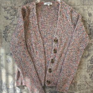Madewell Speckled Button-Up Cardigan